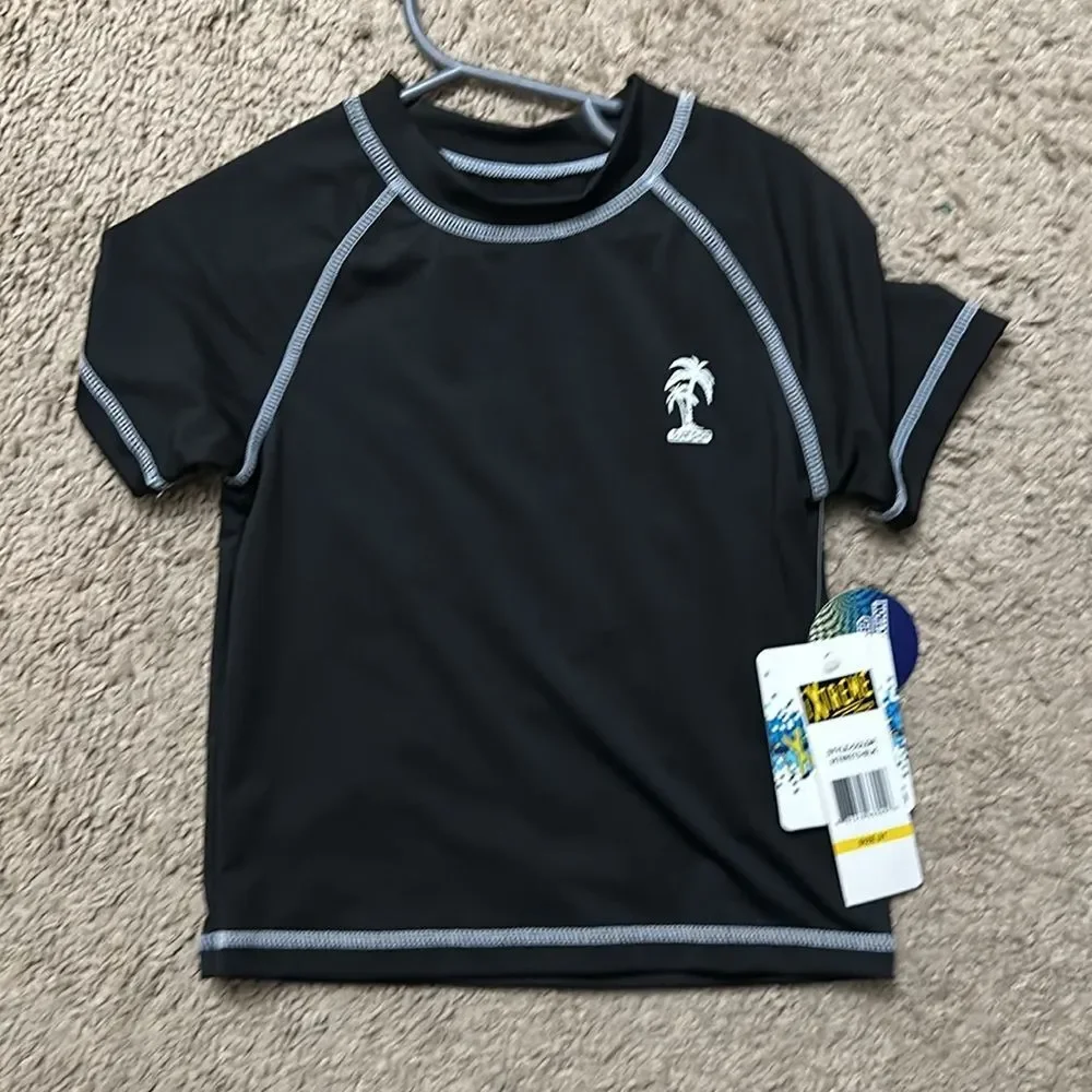 ⚡️ NWT iXtreme Black Toddler Rash Guard Swim Shirt Size 3T
